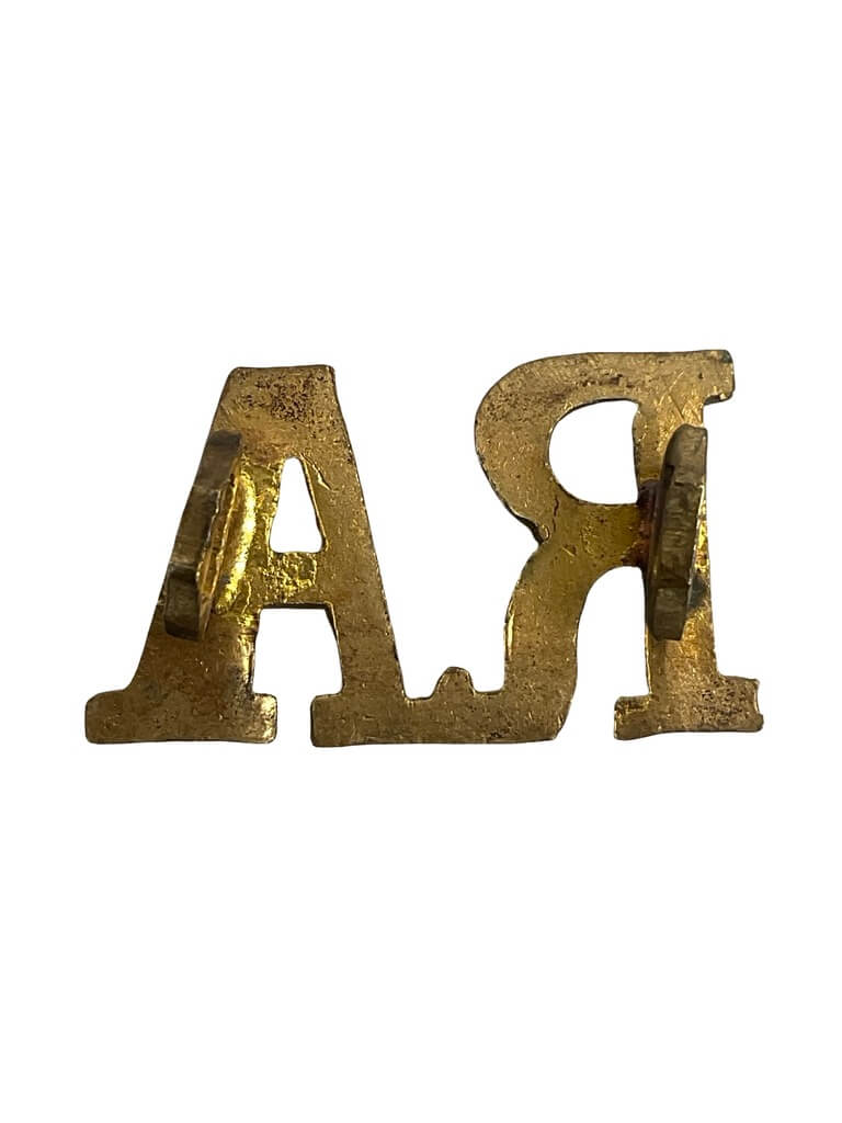 WW1 British BEF Royal Artillery Shoulder Title Insignia Single WW1 British BEF Royal Artillery Shoulder Title Insignia Single