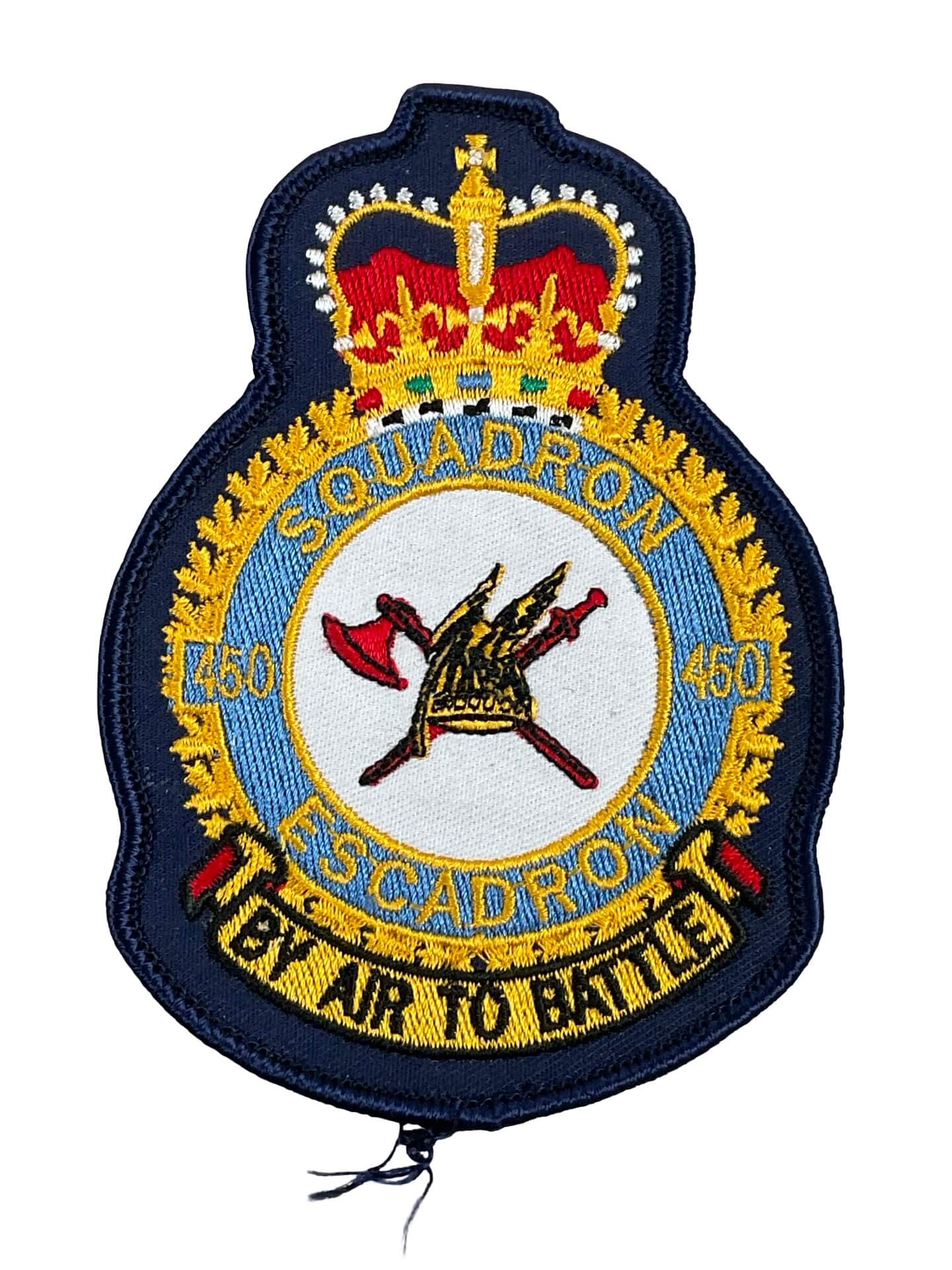 Canadian Forces RCAF 450 Squadron Heraldic Colour Crest Patch Vintage Canadian Forces RCAF 450 Squadron Heraldic Colour Crest Patch Vintage