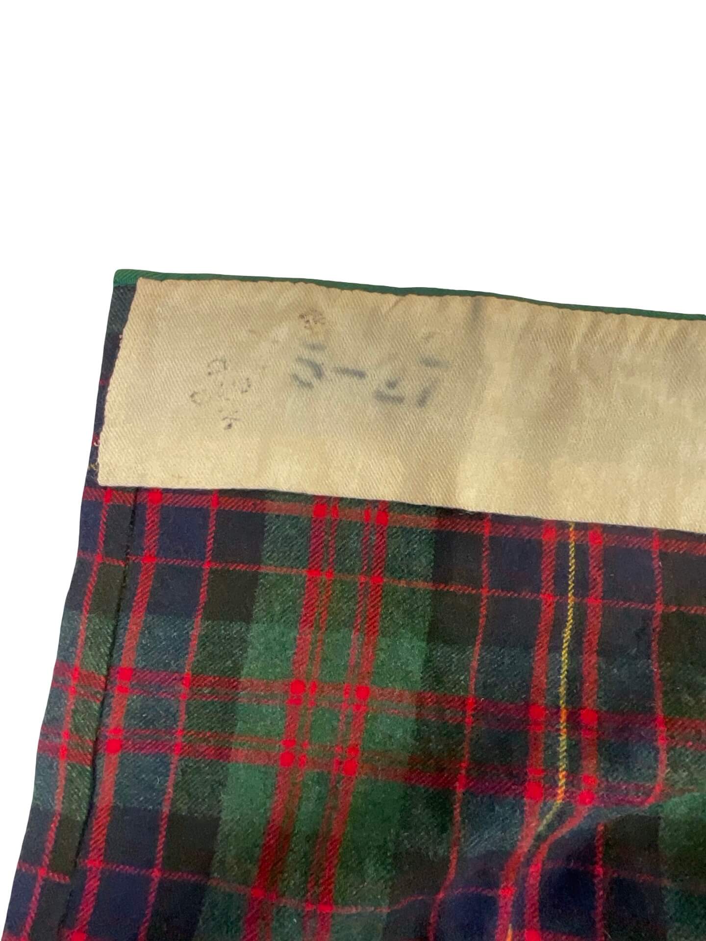 WW1 British BEF Cameron Highlanders Kilt Reissued World War 2 Waist 36" Drop 28" WW1 British BEF Cameron Highlanders Kilt Reissued World War 2 Waist 36" Drop 28"
