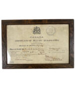 WW1 Canadian CEF Officer's Qualification Certificate Framed 10" X 14 1/2"