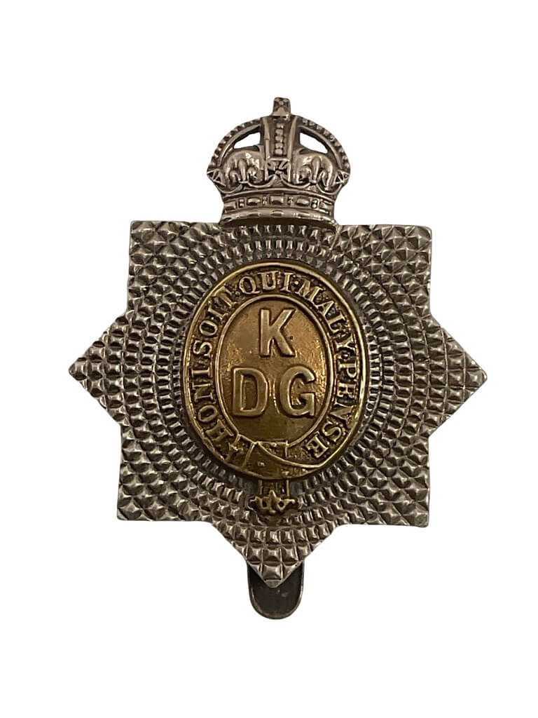 WW2 British 1st King's Dragoon Guards Cap Badge WW2 British 1st King's Dragoon Guards Cap Badge