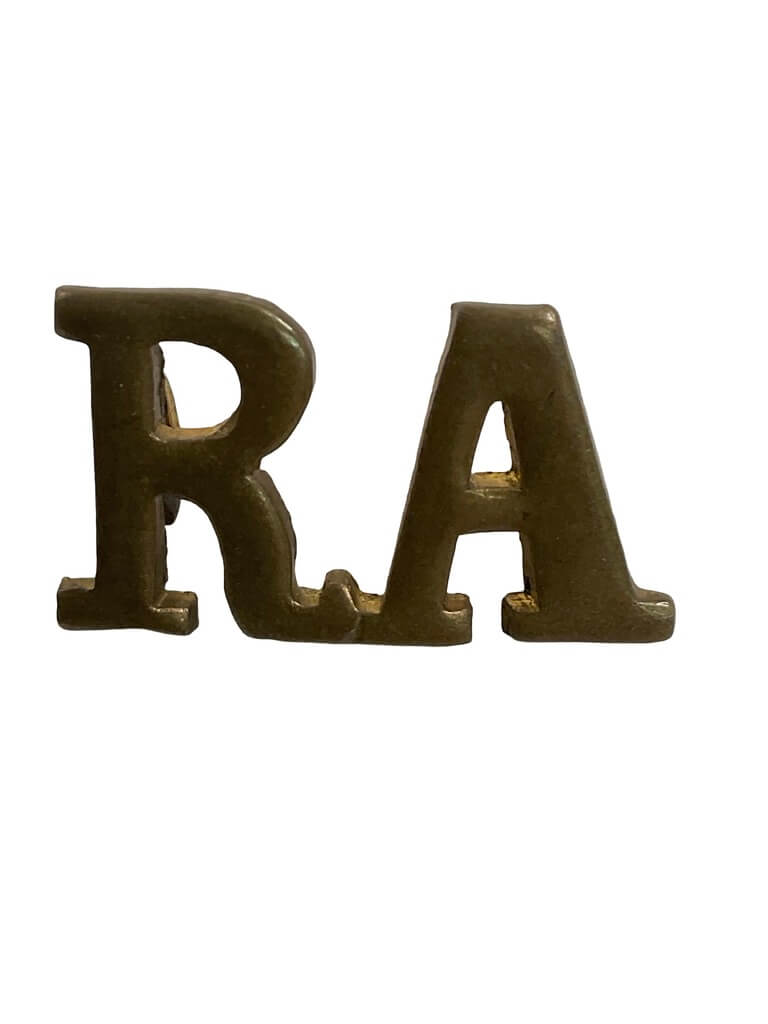 WW1 British BEF Royal Artillery Shoulder Title Insignia Single WW1 British BEF Royal Artillery Shoulder Title Insignia Single