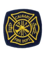 Canadian Alberta Calgary Fire Department Yellow Text Patch