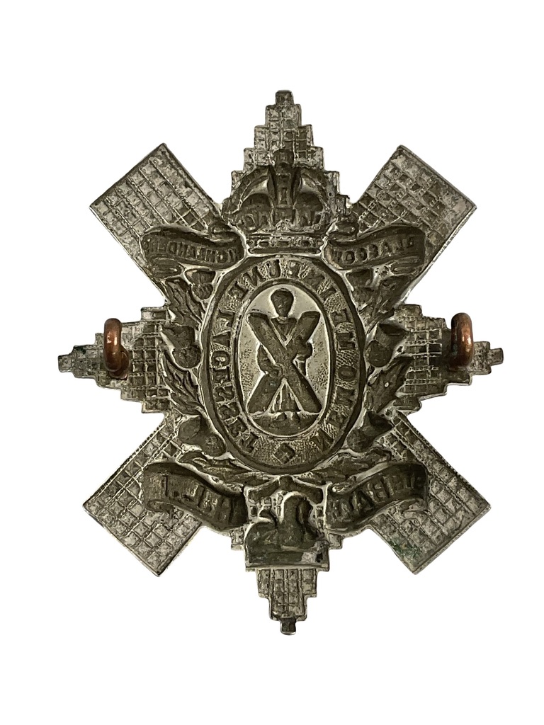 WW1 BEF British Glasgow Highlanders 9th Battalion Highland Light Infantry Cap Badge WW1 BEF British Glasgow Highlanders 9th Battalion Highland Light Infantry Cap Badge
