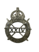 WW2 British 24th Lancers Cap Badge WW2 British 24th Lancers Cap Badge