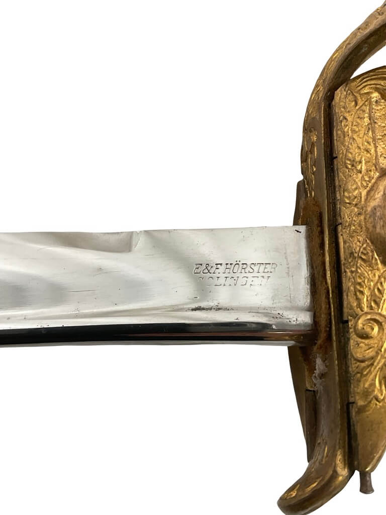 German Navy Kriegsmarine 1923 Pattern Officer's Sword With Scabbard Maker E&F Horster German Navy Kriegsmarine 1923 Pattern Officer's Sword With Scabbard Maker E&F Horster