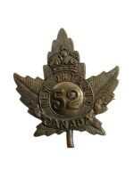 WW1 Canadian CEF 52nd Battalion Collar Insignia Single WW1 Canadian CEF 52nd Battalion Collar Insignia Single