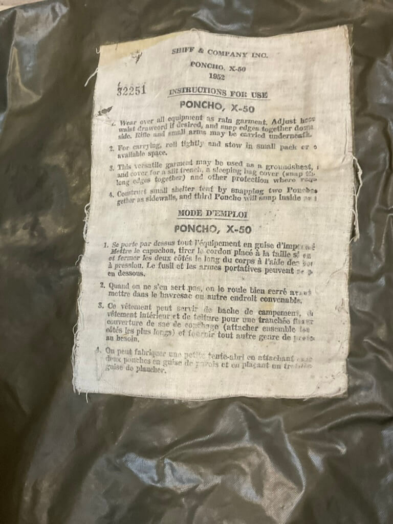 Canadian Army Korean War X50 Poncho Canadian Army Korean War X50 Poncho