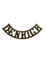 WW1 British BEF Denbighshire Yeomanry Shoulder Title Insignia Single