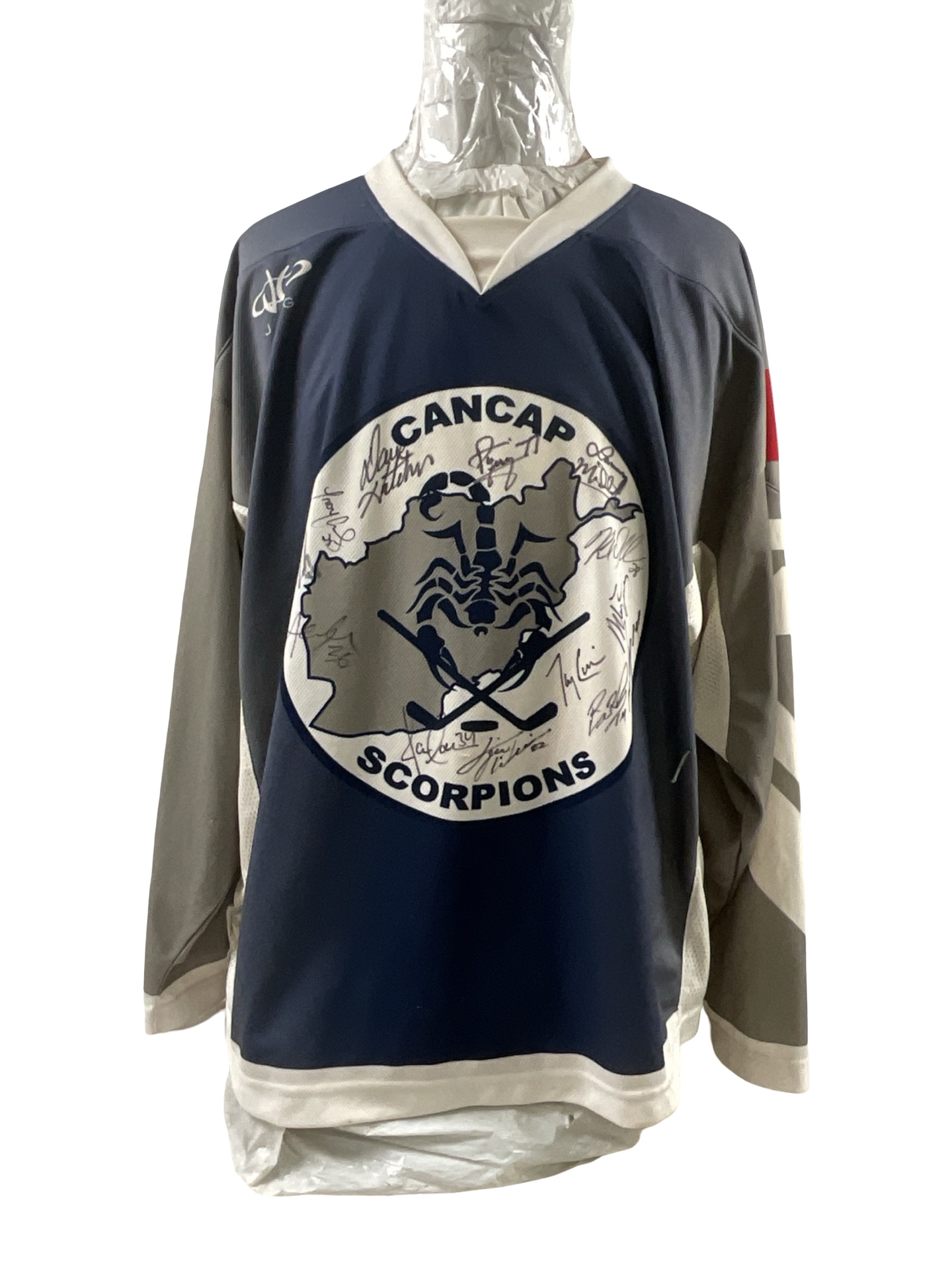 Canadian Forces Afghanistan CANCAP Scorpions Hockey Jersey Size XL Signed Canadian Forces Afghanistan CANCAP Scorpions Hockey Jersey Size XL Signed