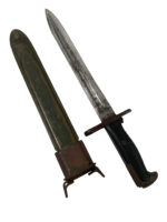 WW2 US Army Garand Bayonet With Scabbard Dated 1945 Sharpened
