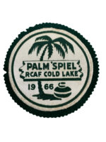 Canadian RCAF Palm Spiel CFB Cold Lake 1966 Curling Crest Patch Vintage