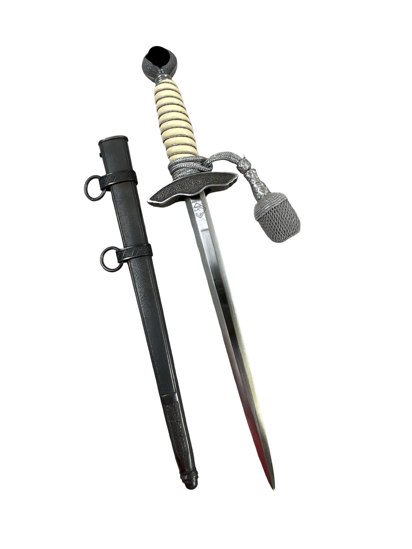 WW2 German Luftwaffe Dagger With Scabbard Knot and Hangers Maker Puma WW2 German Luftwaffe Dagger With Scabbard Knot and Hangers Maker Puma