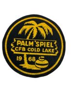 Canadian RCAF Palm Spiel CFB Cold Lake 1968 Curling Crest Patch Vintage
