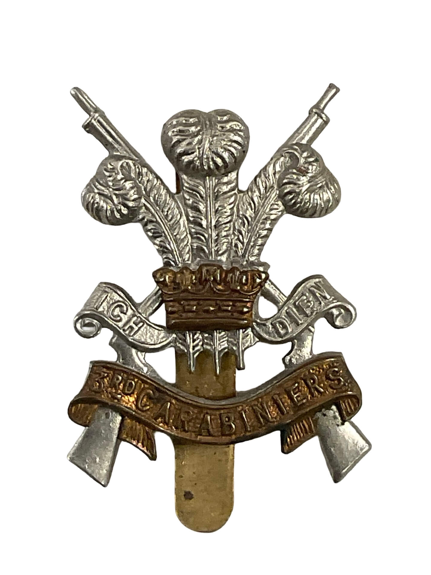 WW2 British 3rd Carabiniers Prince of Wales's Dragoon Guards Cap Badge WW2 British 3rd Carabiniers Prince of Wales's Dragoon Guards Cap Badge