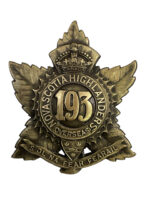 WW1 Canadian CEF 193rd Battalion Cap Badge