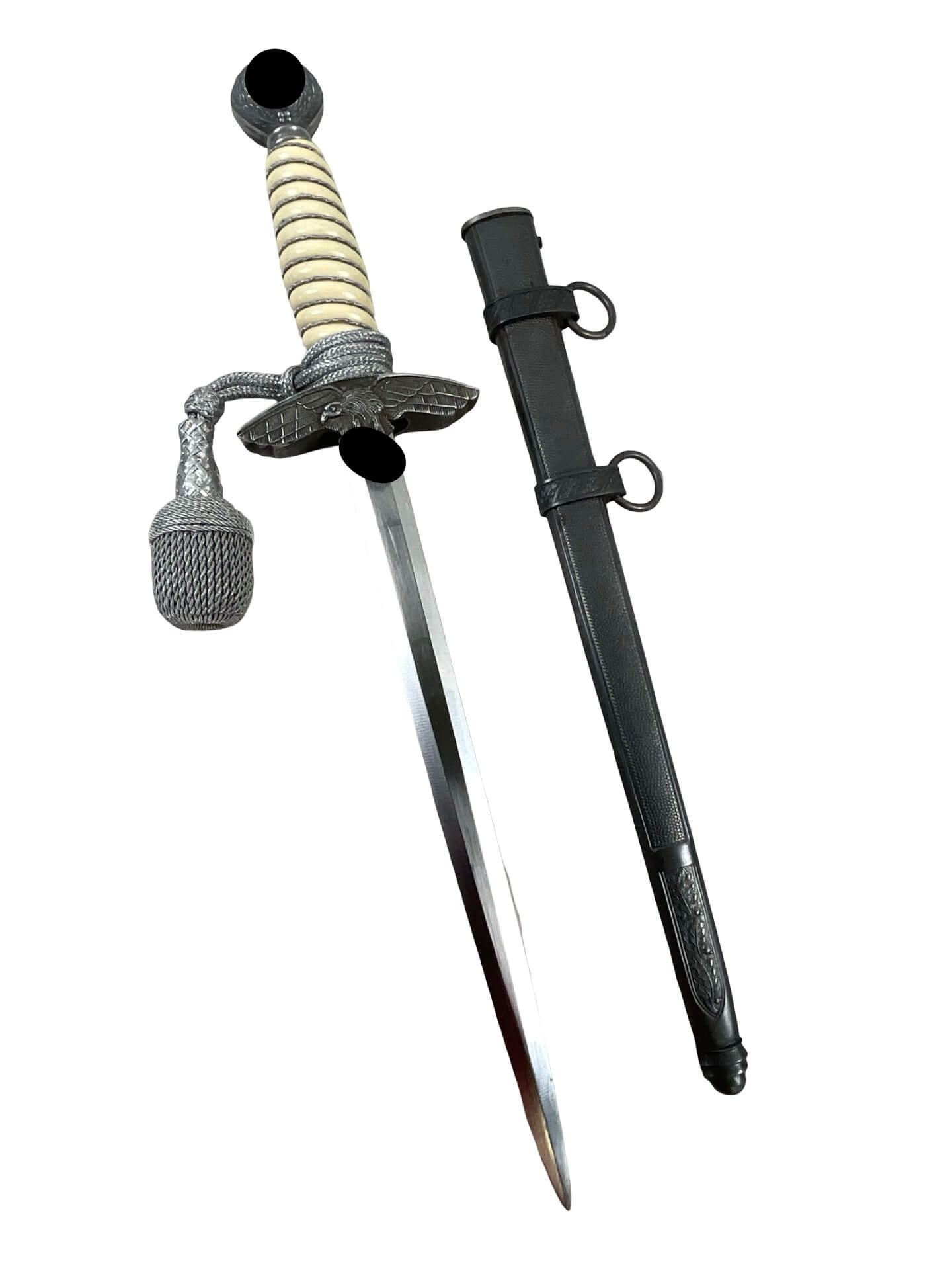 WW2 German Luftwaffe Dagger With Scabbard Knot and Hangers Maker Puma WW2 German Luftwaffe Dagger With Scabbard Knot and Hangers Maker Puma
