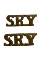 British Sherwood Rangers Yeomanry Shoulder Titles Insignia Pair