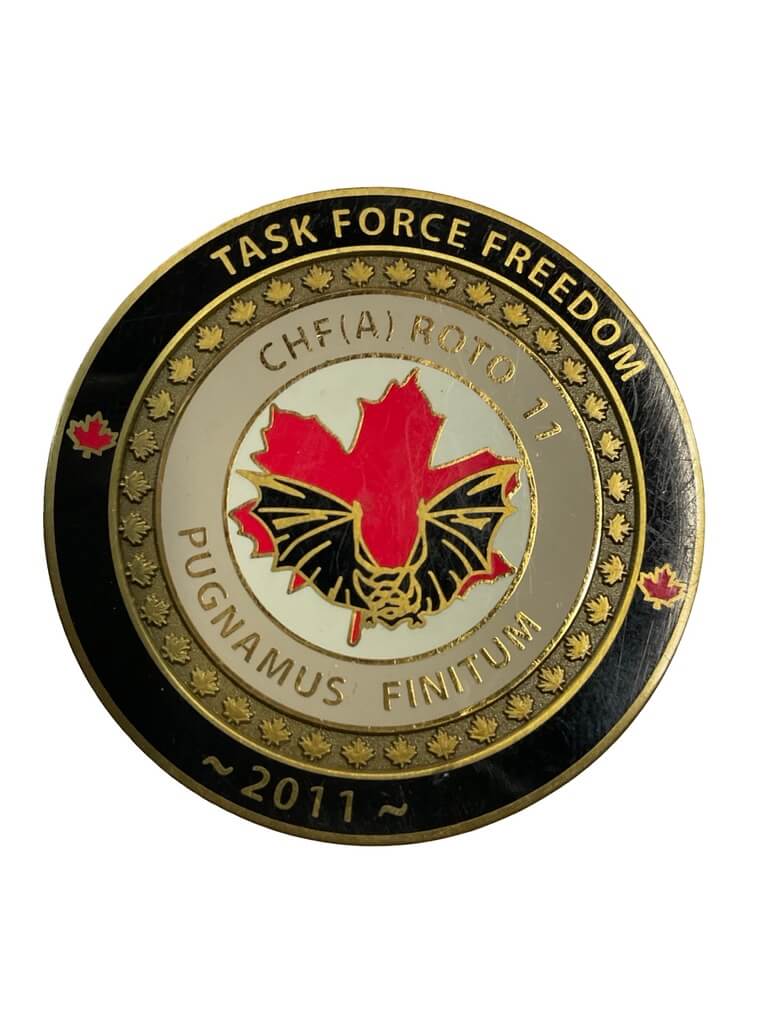 Canadian Afghanistan Task Force Freedom 2011 CHF (A) Roto 11 Challenge Coin Canadian Afghanistan Task Force Freedom 2011 CHF (A) Roto 11 Challenge Coin