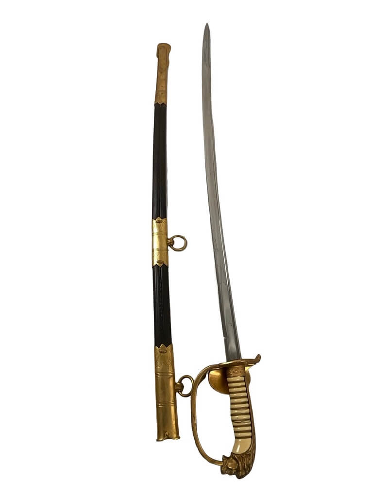 German Navy Kriegsmarine 1923 Pattern Officer's Sword With Scabbard Maker E&F Horster German Navy Kriegsmarine 1923 Pattern Officer's Sword With Scabbard Maker E&F Horster