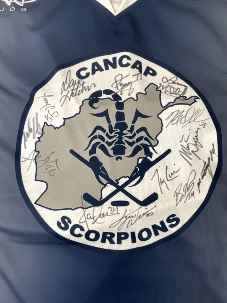 Canadian Forces Afghanistan CANCAP Scorpions Hockey Jersey Size XL Signed Canadian Forces Afghanistan CANCAP Scorpions Hockey Jersey Size XL Signed