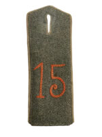 WW1 Imperial German Feldgrau 15th Infantry Shoulder Board Insignia Single