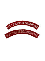 Canadian Les Fusiliers De Sherbrooke Shoulder Titles Pair