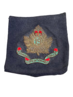WW1 Canadian CEF 19th Battalion Bullion Wire Blazer Crest