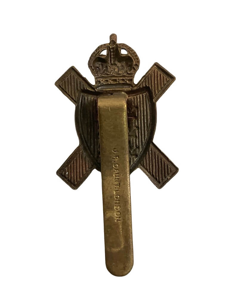 WW1 British BEF 11th Royal Militia Island of Jersey Battalion The Hampshire Regiment Cap Badge WW1 British BEF 11th Royal Militia Island of Jersey Battalion The Hampshire Regiment Cap Badge