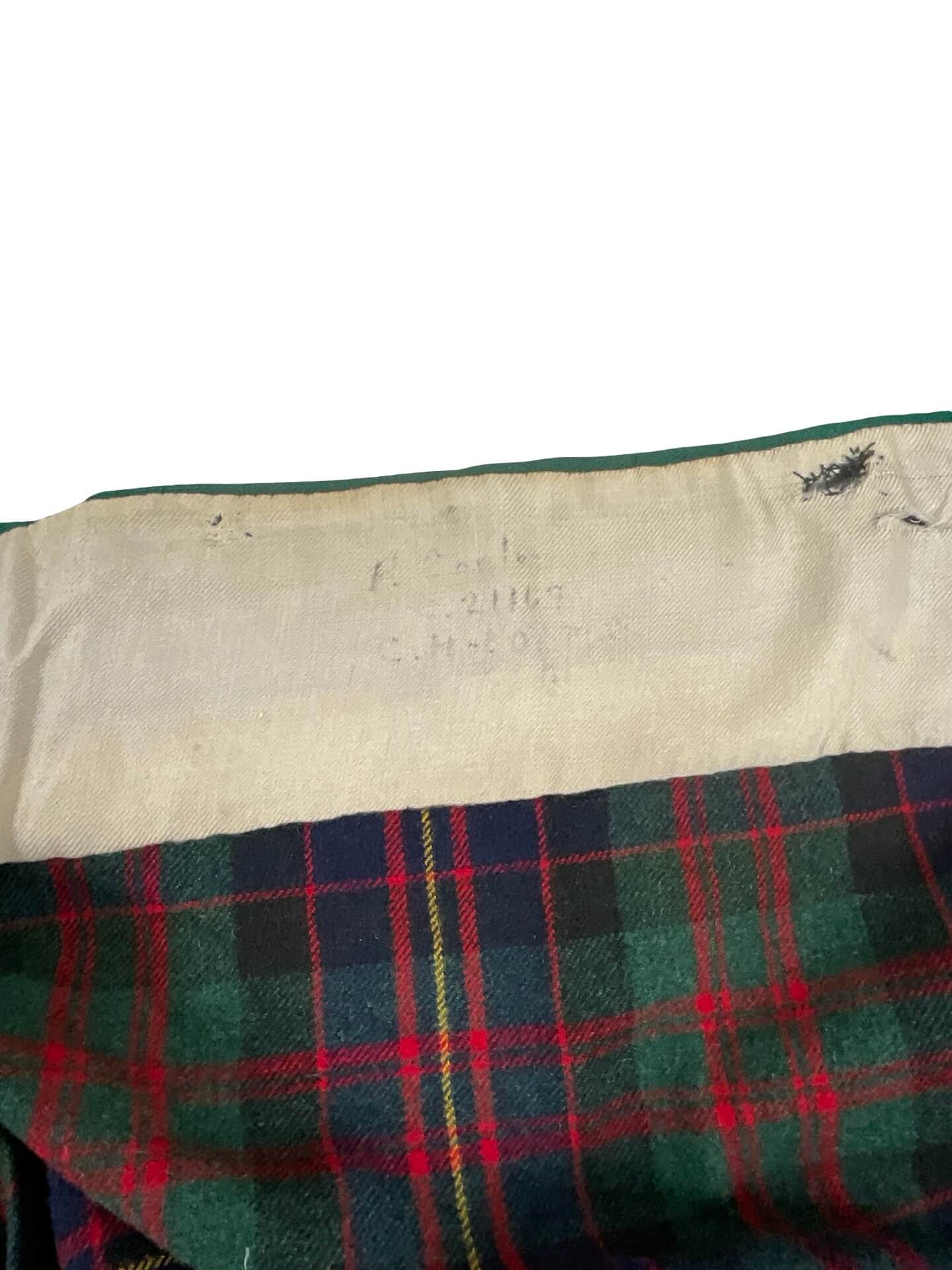WW1 British BEF Cameron Highlanders Kilt Reissued World War 2 Waist 36" Drop 28" WW1 British BEF Cameron Highlanders Kilt Reissued World War 2 Waist 36" Drop 28"