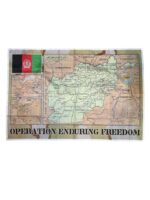 US Afghanistan Operation Enduring Freedom Nylon Printed Map 25" X 36"