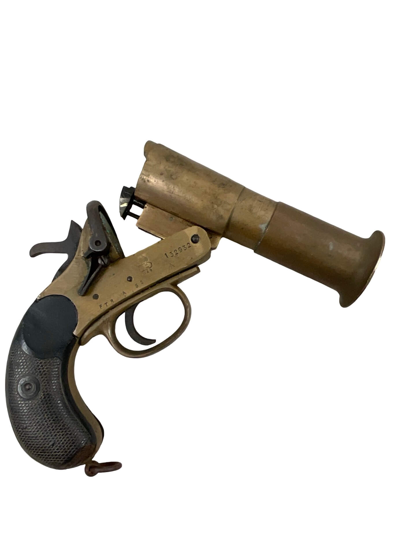 WW1 British Webley and Scott Brass Flare Pistol Dated 1918 ANTIQUE NO PERMIT REQUIRED WW1 British Webley and Scott Brass Flare Pistol Dated 1918 ANTIQUE NO PERMIT REQUIRED
