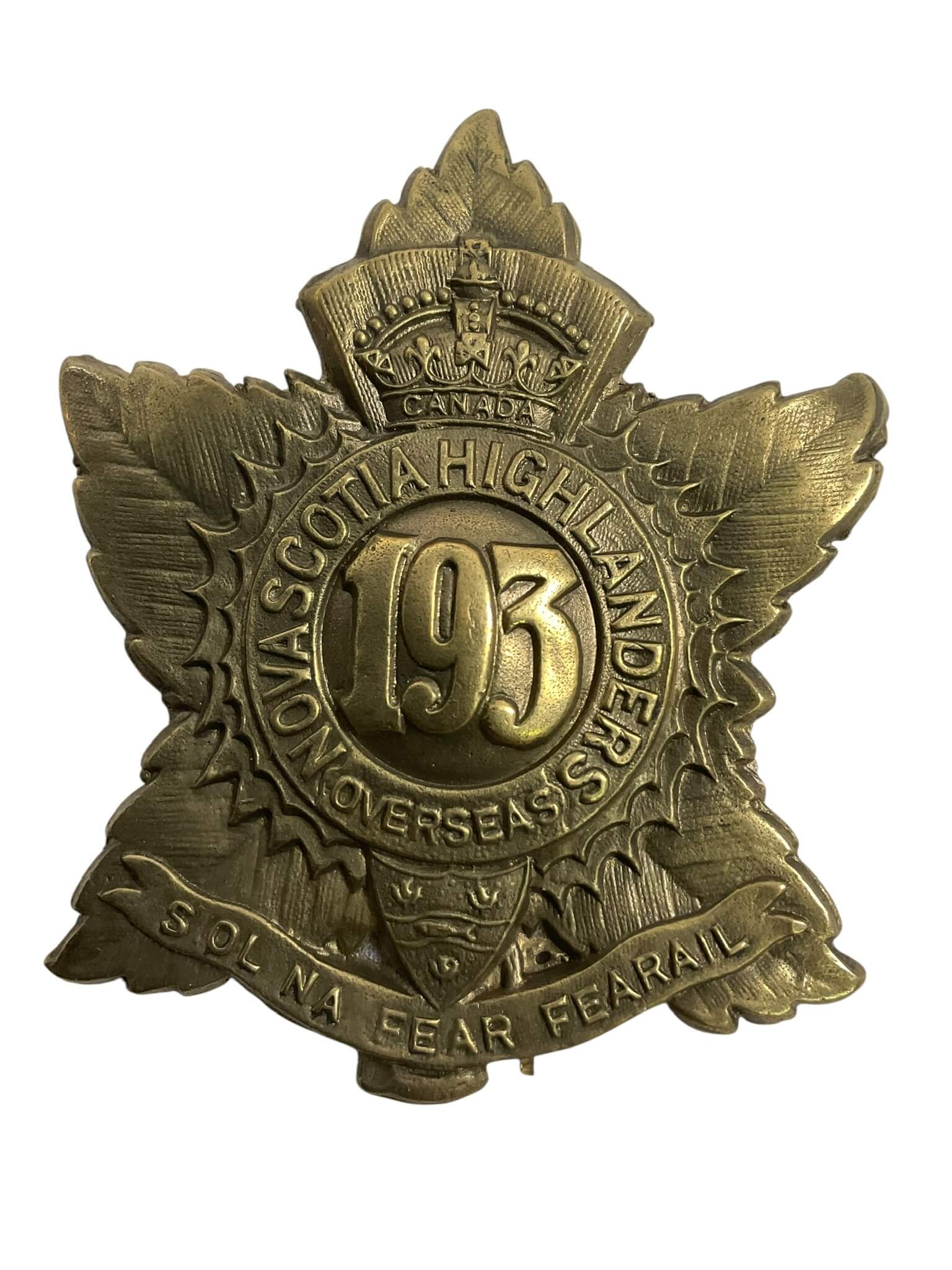 WW1 Canadian CEF 193rd Battalion Cap Badge WW1 Canadian CEF 193rd Battalion Cap Badge