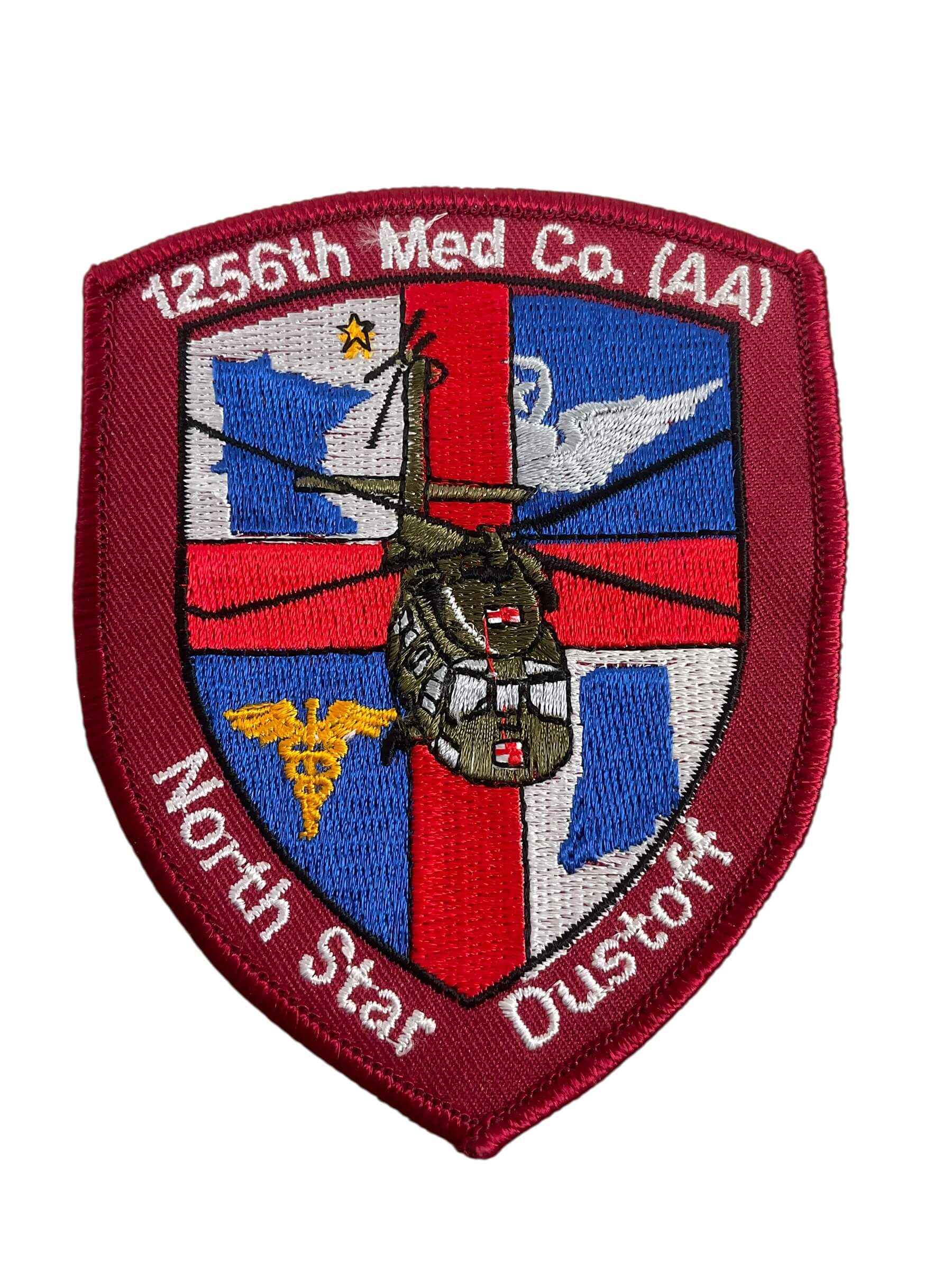 US Army 1256th Medical Company Air Ambulance North Star Dustoff Helicopter Patch US Army 1256th Medical Company Air Ambulance North Star Dustoff Helicopter Patch