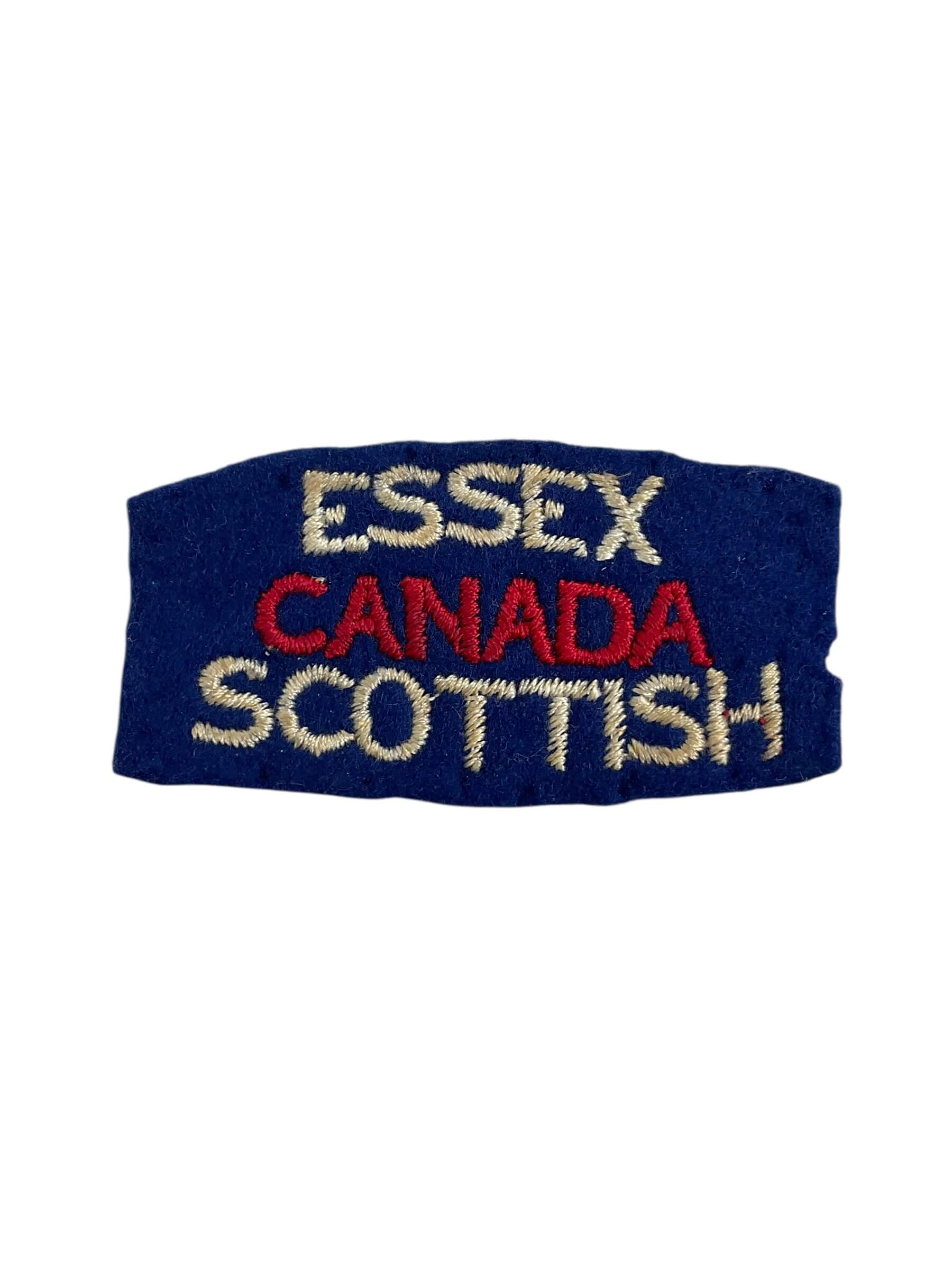 WW2 Canadian Essex Scottish Canada Shoulder Title Insignia Single (1) WW2 Canadian Essex Scottish Canada Shoulder Title Insignia Single (1)