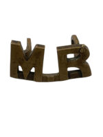 WW1 Canadian CEF Mounted Rifles MR Shoulder Title Insignia Single
