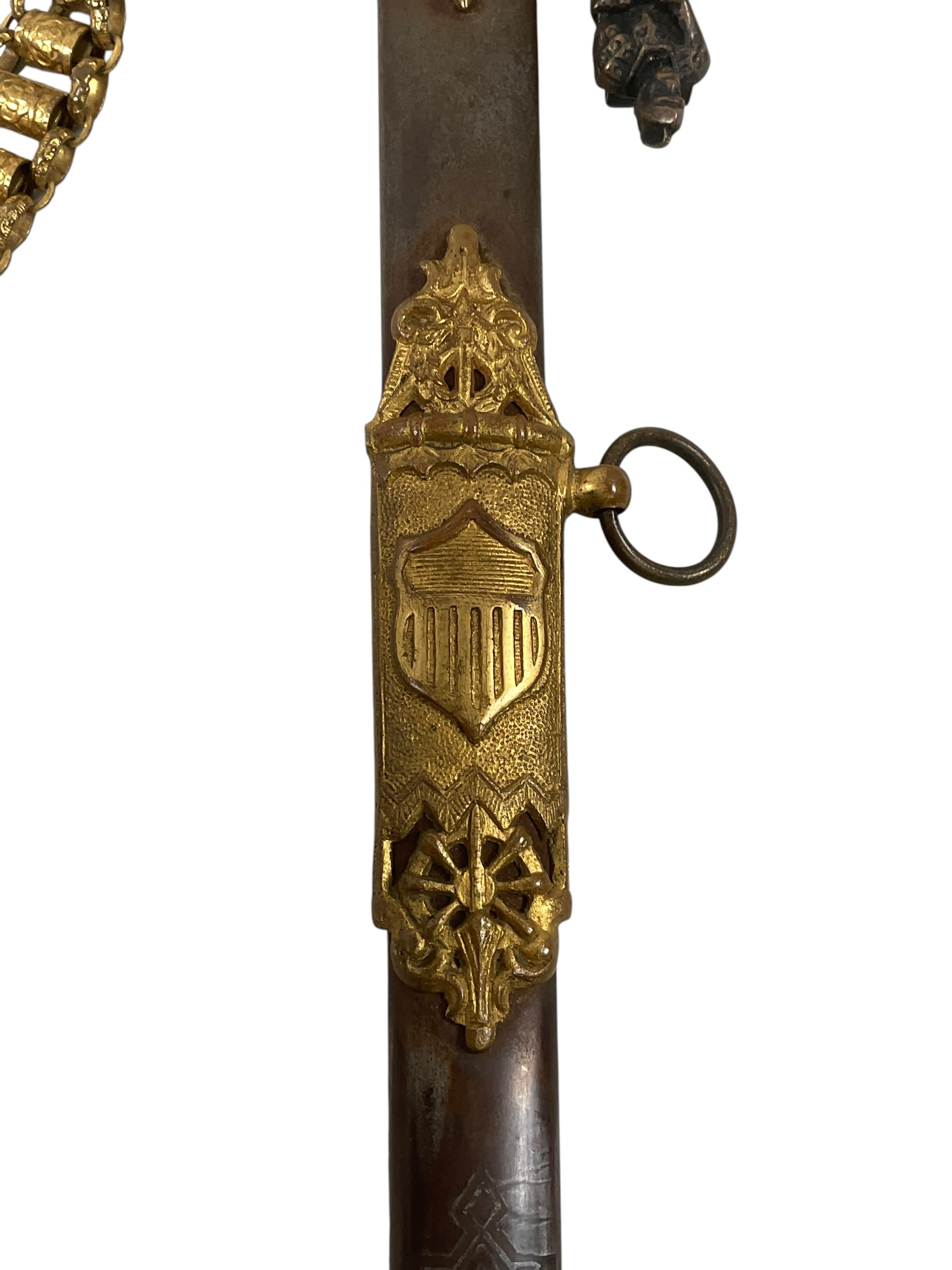 US Masonic Ancient Order of United Workmen Sword With Scabbard US Masonic Ancient Order of United Workmen Sword With Scabbard