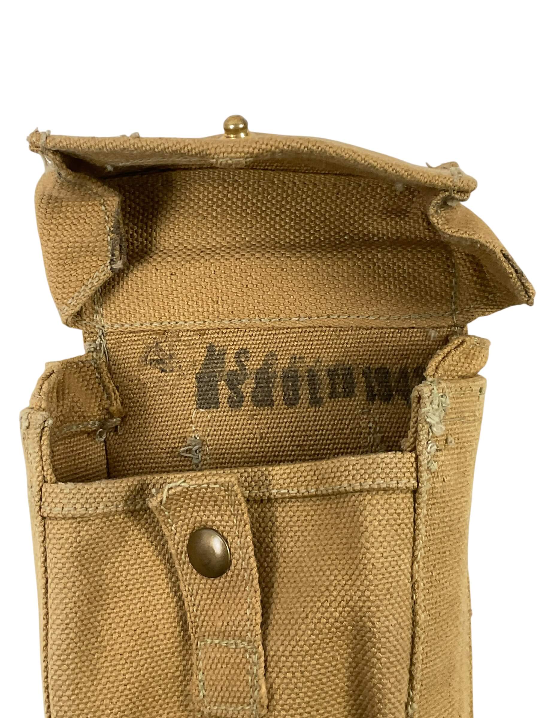 WW2 Canadian Army P37 Small Basic Pouches C Broad Arrowed Pair WW2 Canadian Army P37 Small Basic Pouches C Broad Arrowed Pair