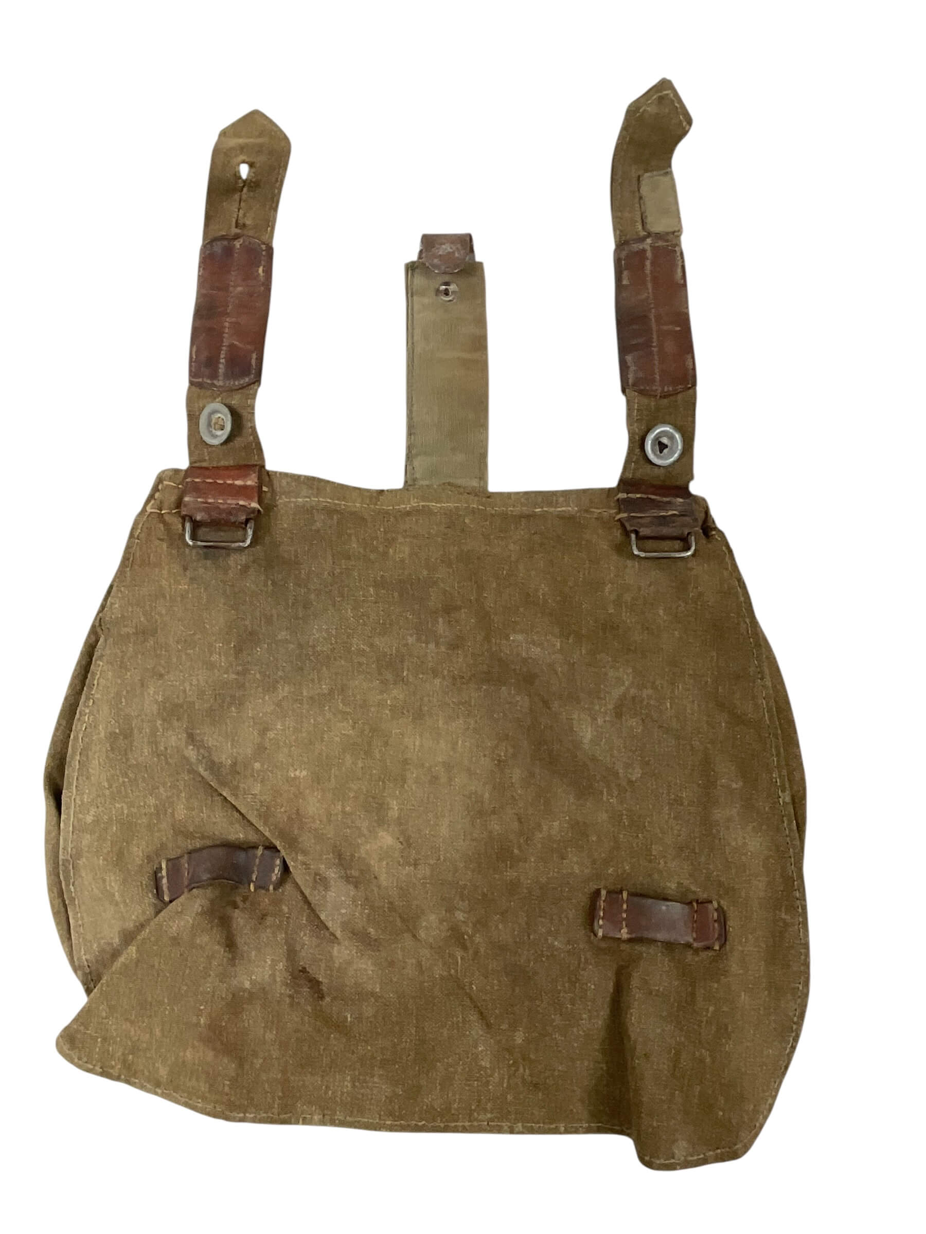 WW2 German Army Bread Bag With Leather Reinforced Loops WW2 German Army Bread Bag With Leather Reinforced Loops
