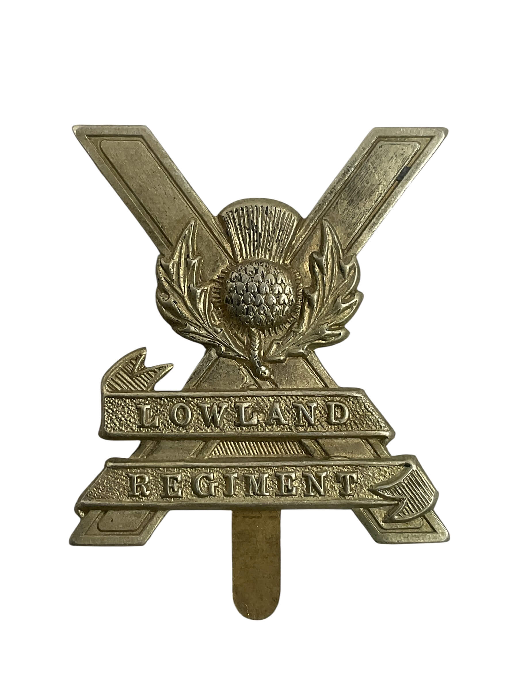WW2 British Lowland Regiment Cap Badge WW2 British Lowland Regiment Cap Badge