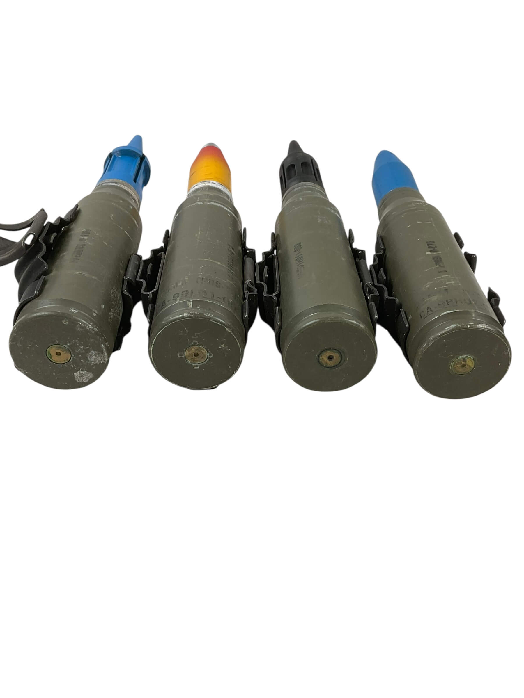 Canadian Forces 25mm LAV Rounds With 3D Printed Heads X 4 INERT Canadian Forces 25mm LAV Rounds With 3D Printed Heads X 4 INERT