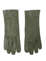 Canadian Forces Green Leather Flight Gloves Dated 1986 Size 9 1/2