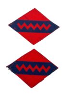 WW2 Canadian 1st AGRA Artillery Corps Canvas Patches Insignia Pair