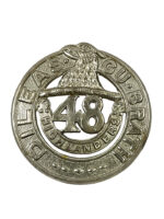 WW2 Canadian 48th Highlanders of Canada Cap Badge Economy Pattern Chromed