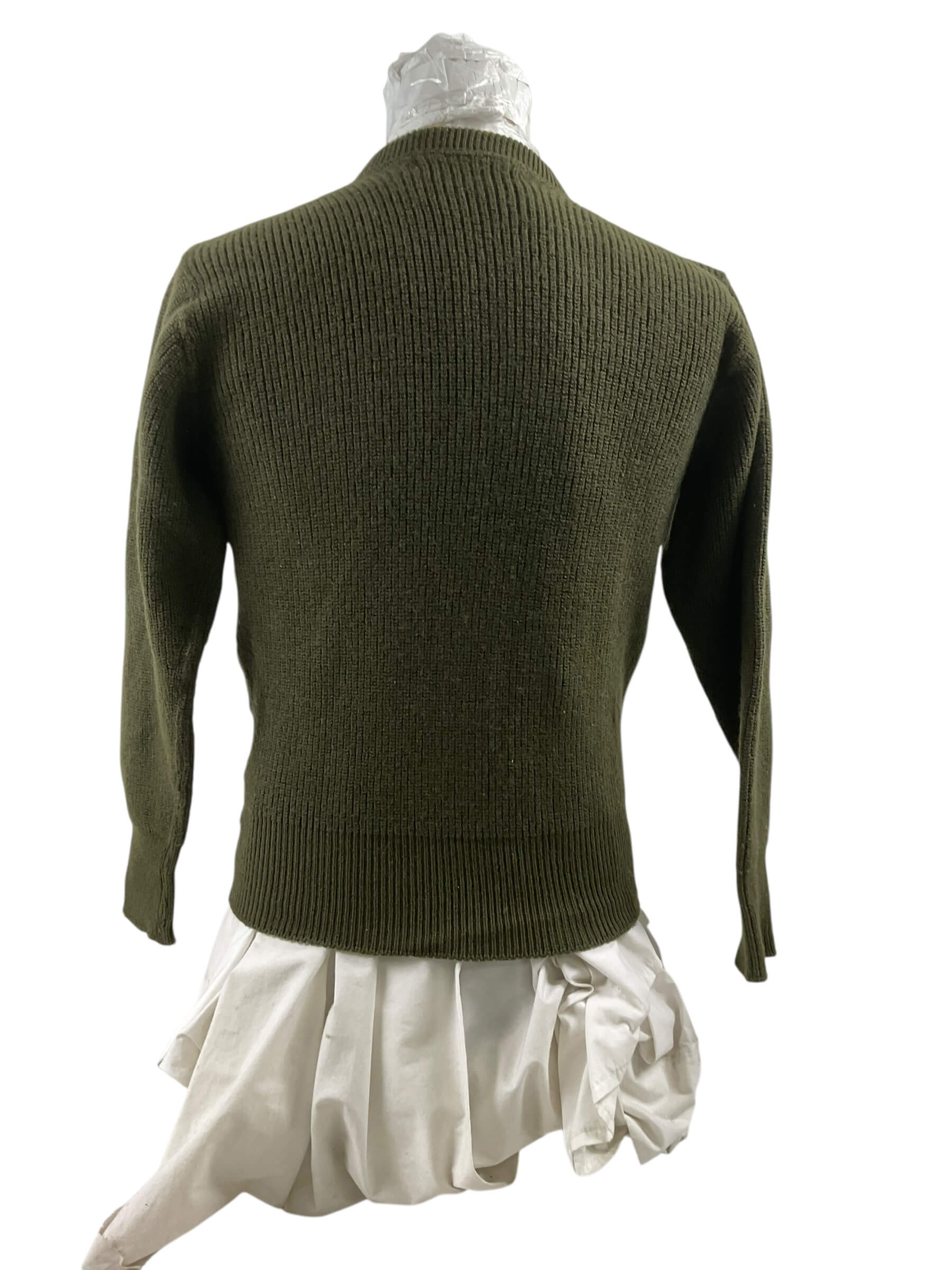 Canadian Forces OD Green Wool Sweater Dated 1975 Size Medium Canadian Forces OD Green Wool Sweater Dated 1975 Size Medium