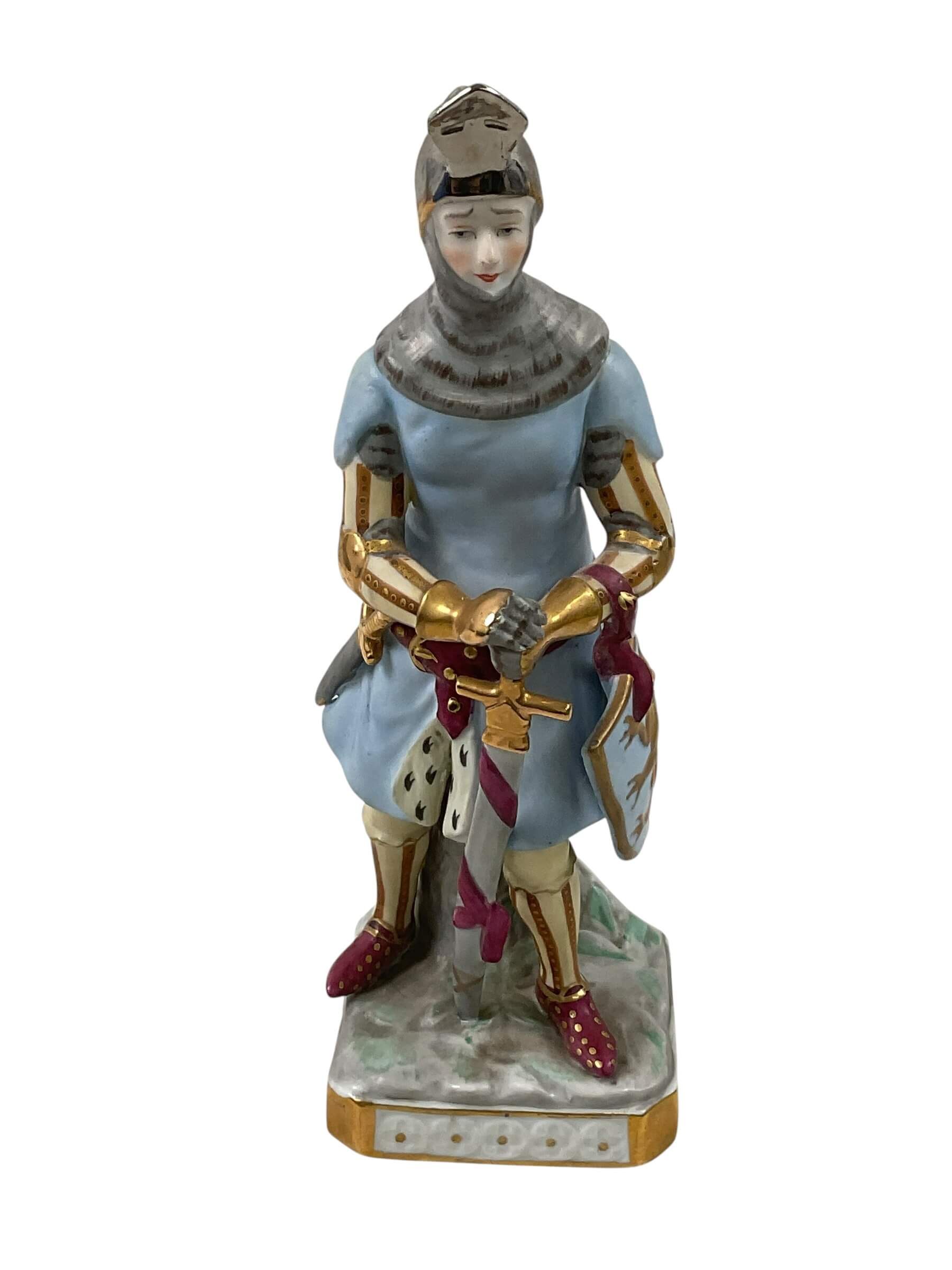 Sitzendorf Porcelain Knight 1890 9" Tall Sitzendorf Porcelain Knight 1890 9" Tall