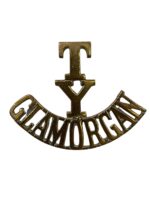 WW1 British BEF Glamorgan Territorial Yeomanry Shoulder Title Insignia Single