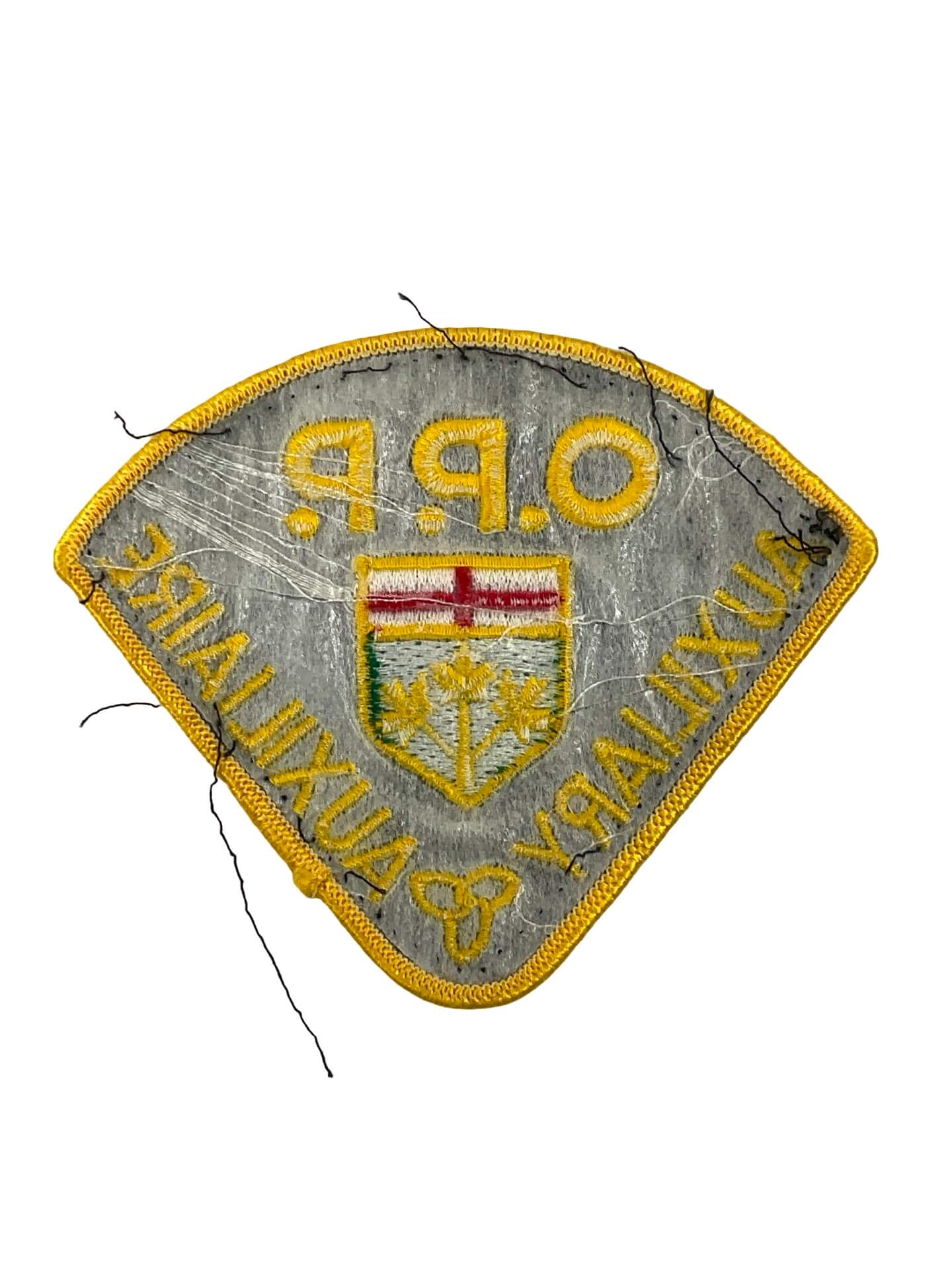 Canadian Ontario Provincial Police OPP Auxiliary Auxiliaire Patch Canadian Ontario Provincial Police OPP Auxiliary Auxiliaire Patch
