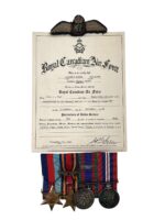 WW2 Canadian RCAF Medal Group Pilot Ops Class With Document