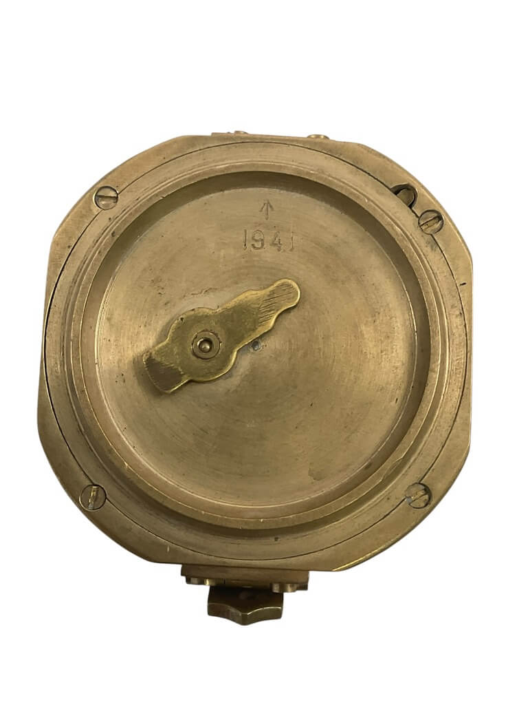 WW2 British Brass Surveyor's Compass Broad Arrowed Dated 1941 WW2 British Brass Surveyor's Compass Broad Arrowed Dated 1941